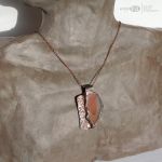 Agatowy rustyk - wisior z agatu i miedzi