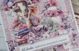 Kartka urodzinowa z Roszpunką, personalizacja