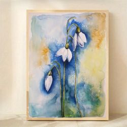 Kwiaty-akwarela formatu 40/30 cm 