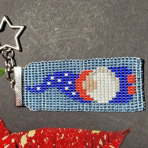 Skrzat Krasnal zimowy - Brelok zawieszka do kluczy torebki