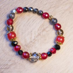 bransoletka chalcedon hematyt obsydian