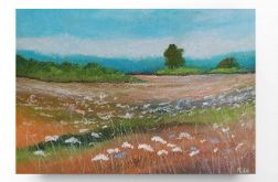 Wiosenna łąka-rysunek pastelami suchymi.