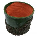Doniczka Ceramiczna Handmade Zielona 18x20 cm Rękodzieło Dekoracyjne  - 