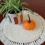 Podkładka na stół ,średnica 40cm, boho,okrągła podkładka. - 