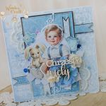 Kartka chrzest pamiątka "BlueBabyBoy" GOTOWA - 