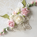 Kartka ślubna  "Dwa serca" v4 - ślubna róż 4