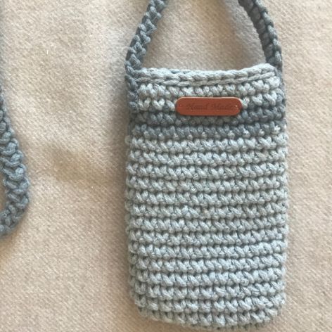 Mała torebka na ramię, etui na telefon,listonoszka szara. 