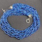 Naszyjnik Niebieski Sznurki Korali - 
