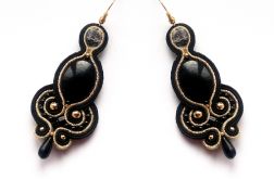 Kolczyki Czarno-złote