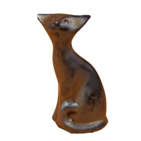 Figurka dekoracyjna - kot ceramiczny handmade