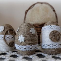 Pisanka sznurkowa - kwiatki