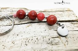 Breloczek z kamieni naturalnych - czerwony