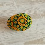 Jajko  zielono - żółte - Ręcznie zdobione jajko
