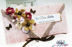 kopertówka z okazji ślubu : maliny i czekolada