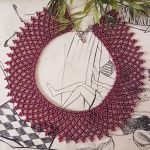 Naszyjnik Krywulka Czerwona Opalizowana Licynia - 