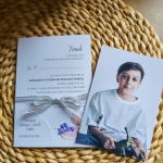 Eleganckie zaproszenie na I Komunię Świętą ze zdjęciem - 3