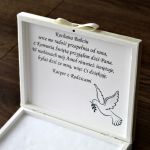 Podziękowanie dla Chrzestnych Dziadków Komunia - Podziękowanie komunijne dla Dziadków, Rodziców Chrzestnych, Babci, personalizowane pudełko na merci, pierwsza komunia święta pudełko z podziękowaniem