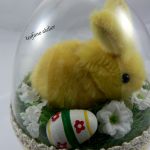 Jajko 3D z żółtym królikiem - 