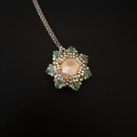 Zielony Naszyjnik "Chrysolite" - koralikowy naszyjnik