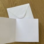 Kartka na życzenia z haftem róża - czysta w środku