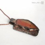 Agatowy rustyk - plaster agatu i miedź