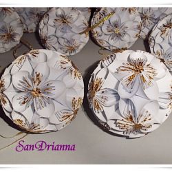 Bombka na choinkę kusudama