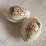 Pisanki  decoupage z różyczkami - Dekoracje wielkanocne