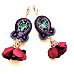 Hot Red Flowers kolczyki sutasz - 