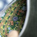 Zielono-szara kosmetyczka MAXI z weluru - 