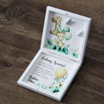 Pudełko na pieniądze Roczek Zwierzaki Safari - Pudełko na pieniądze na roczek prezent urodzinowy, zwierzaki safari, oryginalny sposób na danie gotówki w prezencie