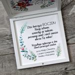 Pamiątkowe Pudełko na pieniądze - Roczek Miś - Pamiątkowe pudełko na pieniądze roczek personalizowane pudełko z życzeniami na pierwsze urodziny