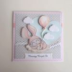 Personalizowana kartka na urodziny roczek królik - Personalizowana kartka na urodziny roczek królik