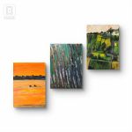 Kompozycja prac na płótnie,  Bieszczady I Podlasie  - 