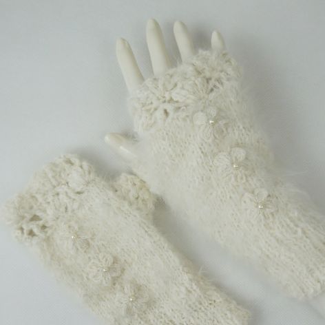 Rękawiczki mitenki angora
