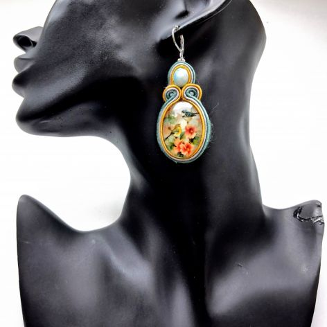 Para Ptaszków kolczyki sutasz