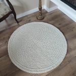 Dywan okrągły ze sznurka bawełnianego 100cm  - Dywan szydełkowy