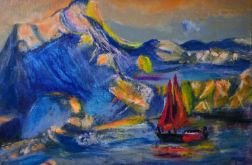 Dania Grenlandia, płótno 40x50x2 cm.