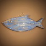 Kolorowe rybki, ręcznie robione, ryby - Niebieski drapieżnik