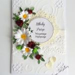 Bukiecik ślubny - kartka dla nowożeńców