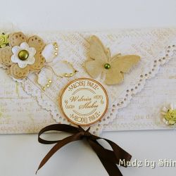 Kopertówka ślubna- beżowa rapsodia