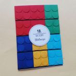 Kartka kolor Klocki lego - kartka ręcznie robiona