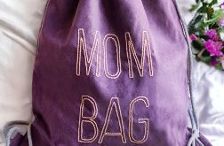 MOM BAG duży fioletowy workoplecak
