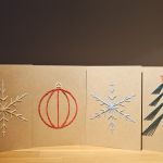 Kartka świąteczna - haftowana - śnieżynka błękitna - Pozostałe dostępne wzory