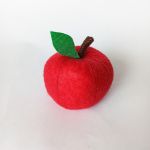 Zestaw 4 jabłka z filcu szyte - Jabłka