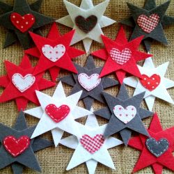 Ozdoby choinkowe świąteczne z filcu HANDMADE