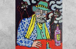 obraz olejny portret męski alchemia nocy