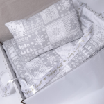 Zimowa pościel dla lalki- łóżko Ikea - prezent dla trzy latki