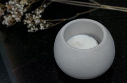 Świecznik na tealight z betonu MR handmade okrągły.