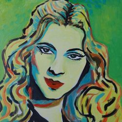 Obraz do salonu portret joan fontaine