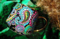 ręcznie malowany kubek KOLOR paisley